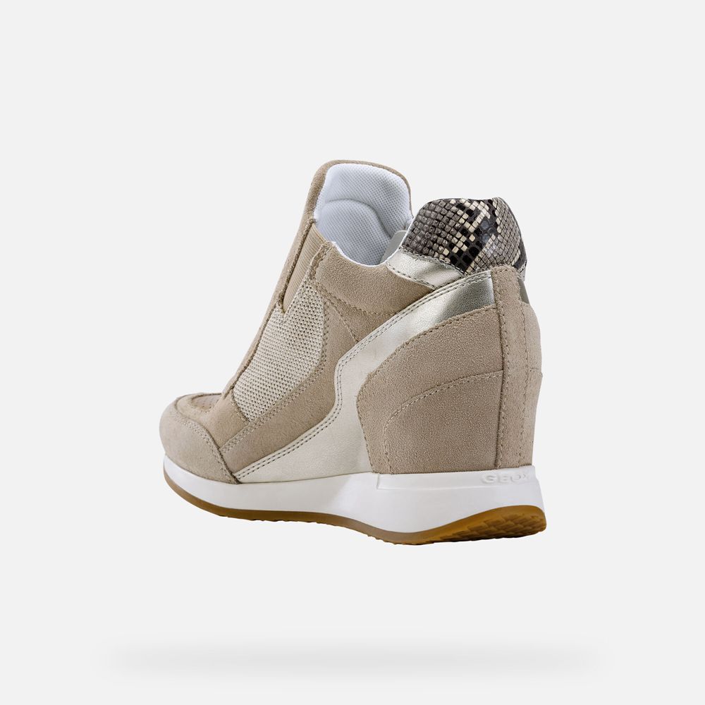 Geox Bayan Spor Ayakkabı Bej Rengi - Nydame - QMJ-387951